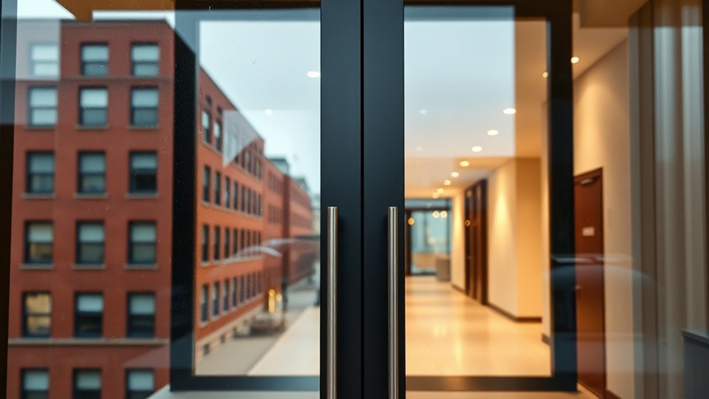 Glass Doors Wall End