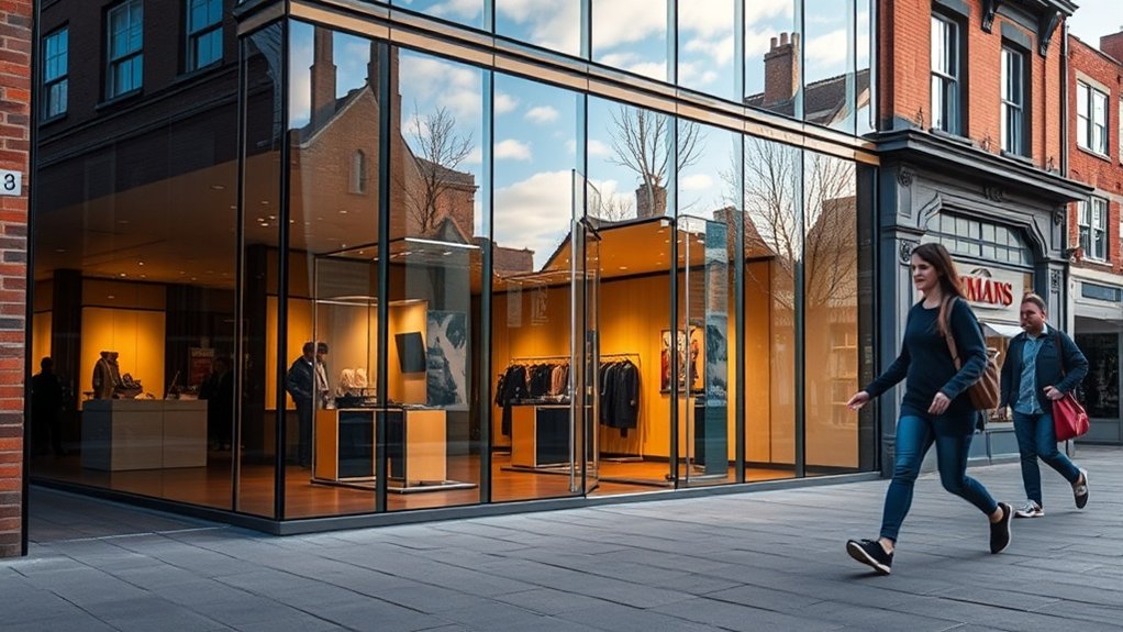 Shop Front Glazing Cherry Tree Wood